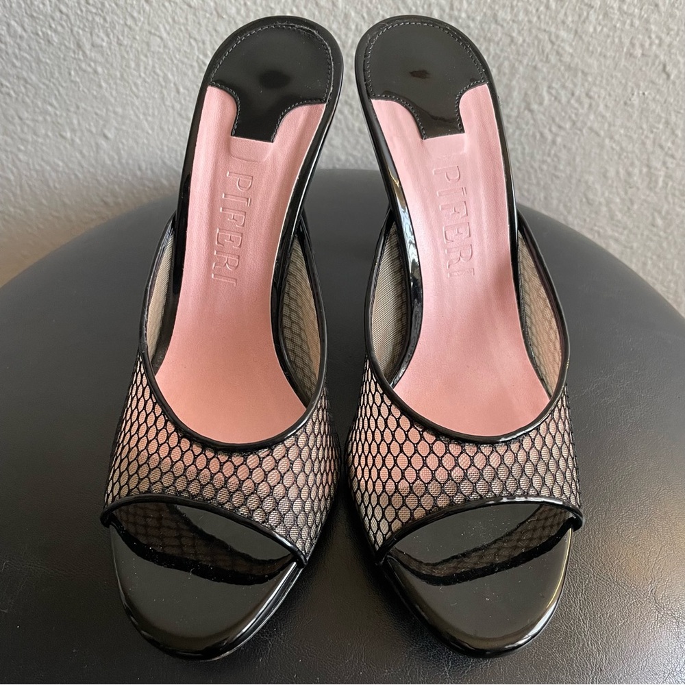 Piferi Tiana Black and Pink Mesh Women's Heels
